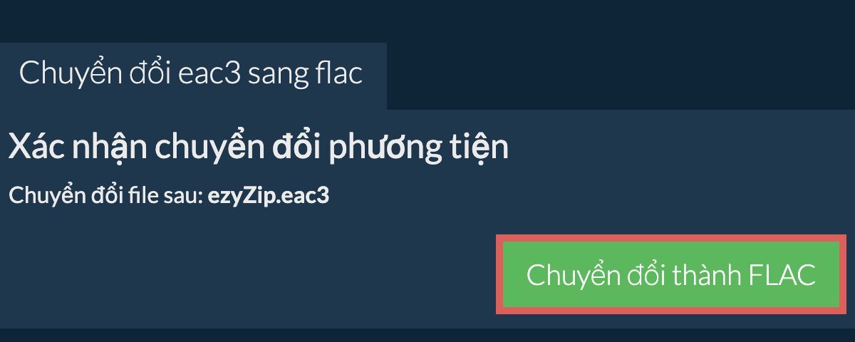 Chuyển đổi thành FLAC