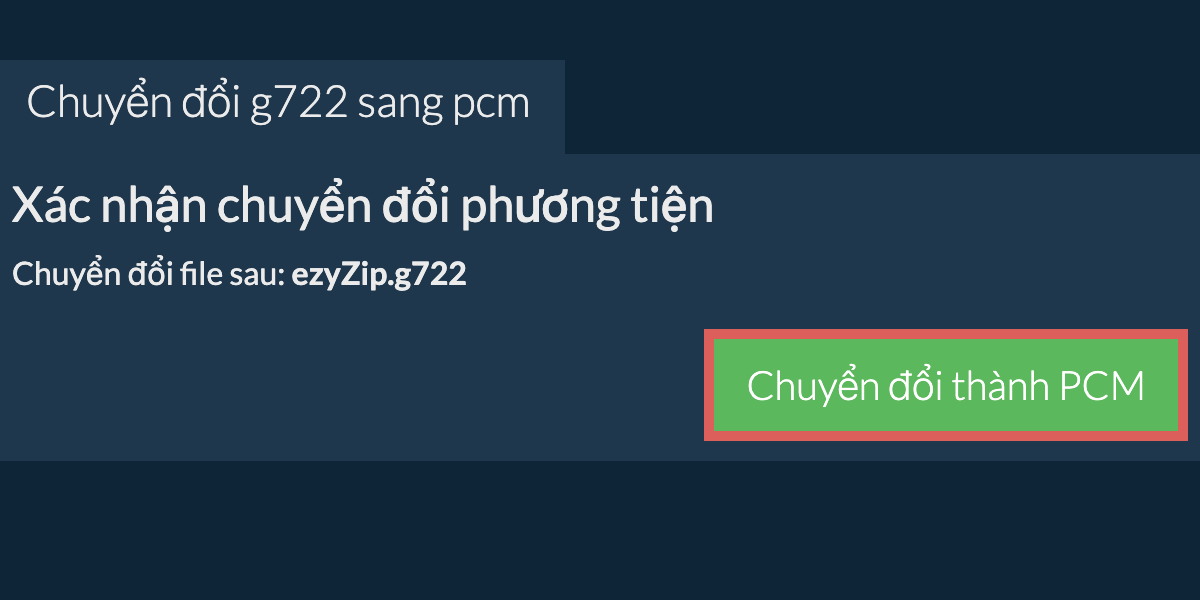 Chuyển đổi thành PCM