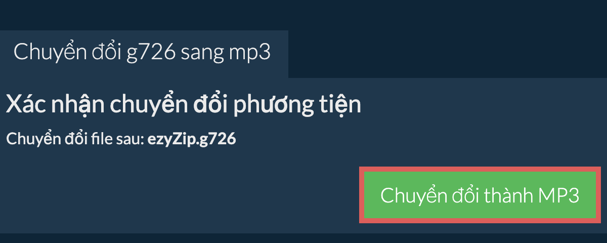 Chuyển đổi thành MP3