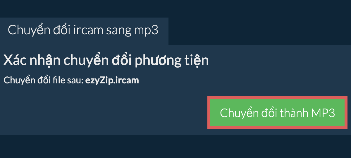 Chuyển đổi thành MP3