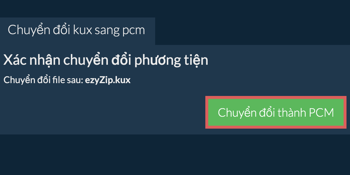 Chuyển đổi thành PCM