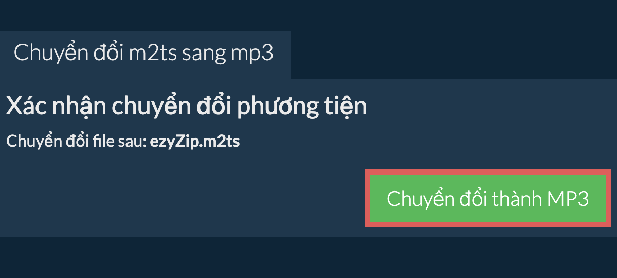 Chuyển đổi thành MP3