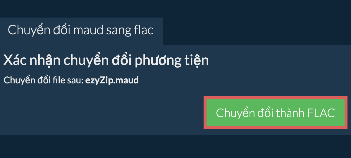 Chuyển đổi thành FLAC