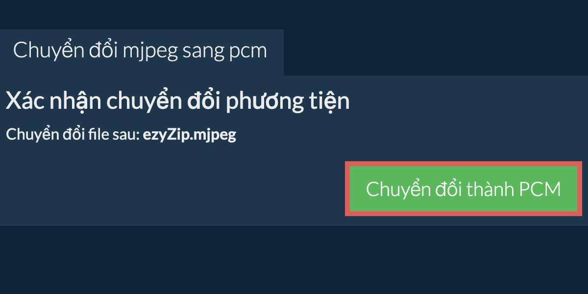 Chuyển đổi thành PCM