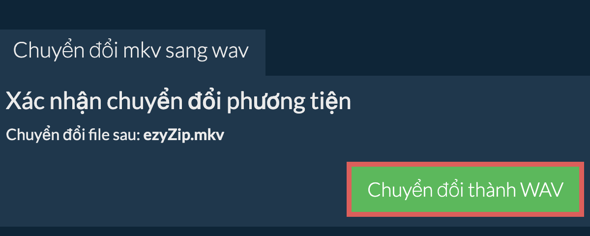 Chuyển đổi thành WAV