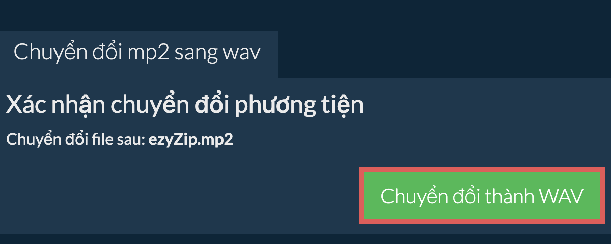 Chuyển đổi thành WAV