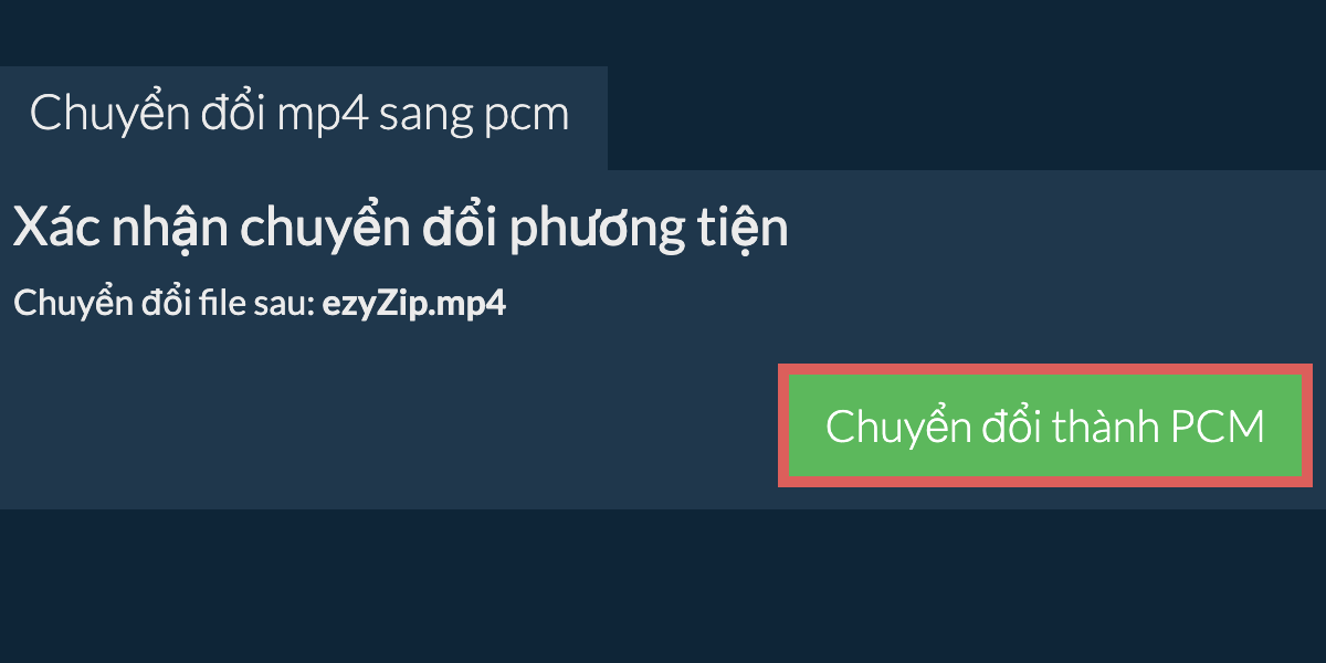 Chuyển đổi thành PCM