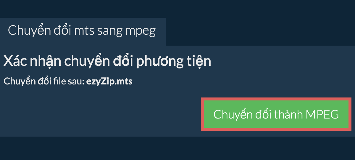 Chuyển đổi thành MPEG