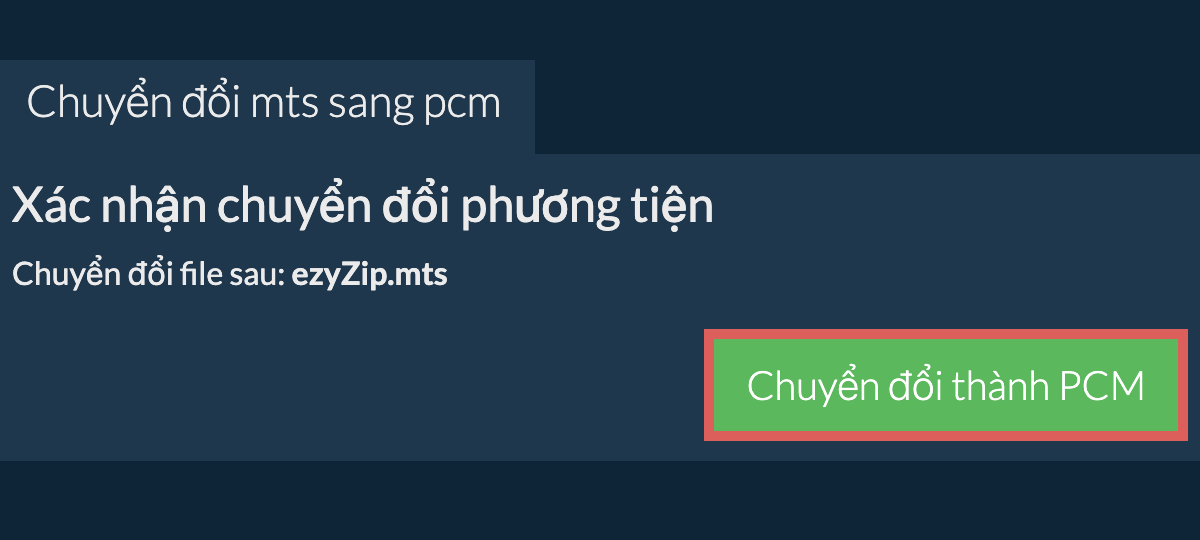 Chuyển đổi thành PCM