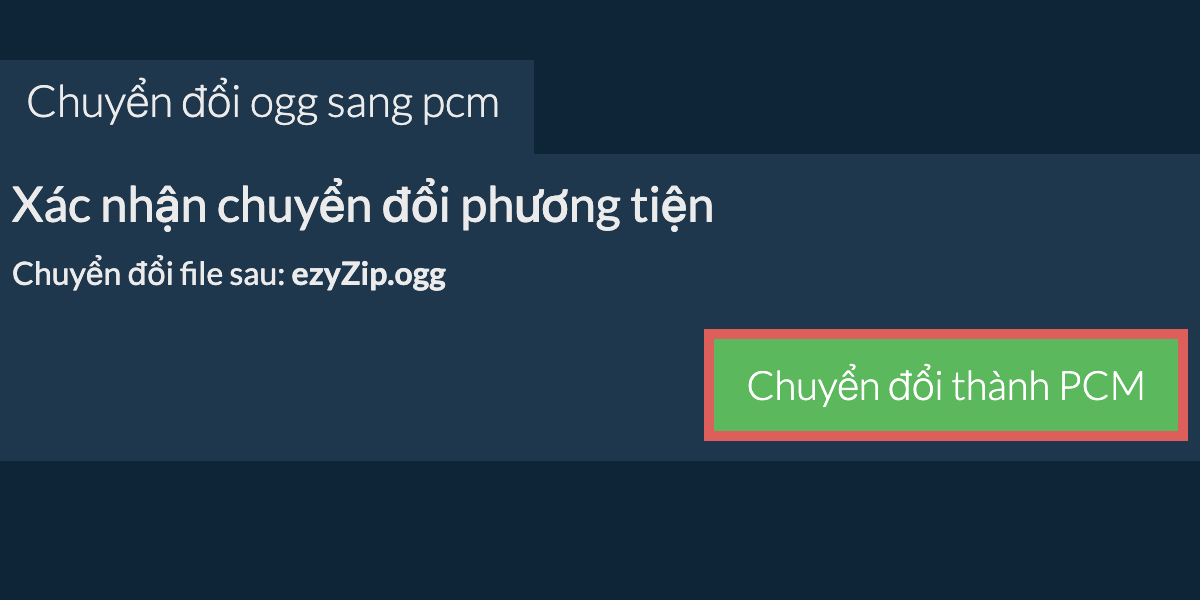 Chuyển đổi thành PCM