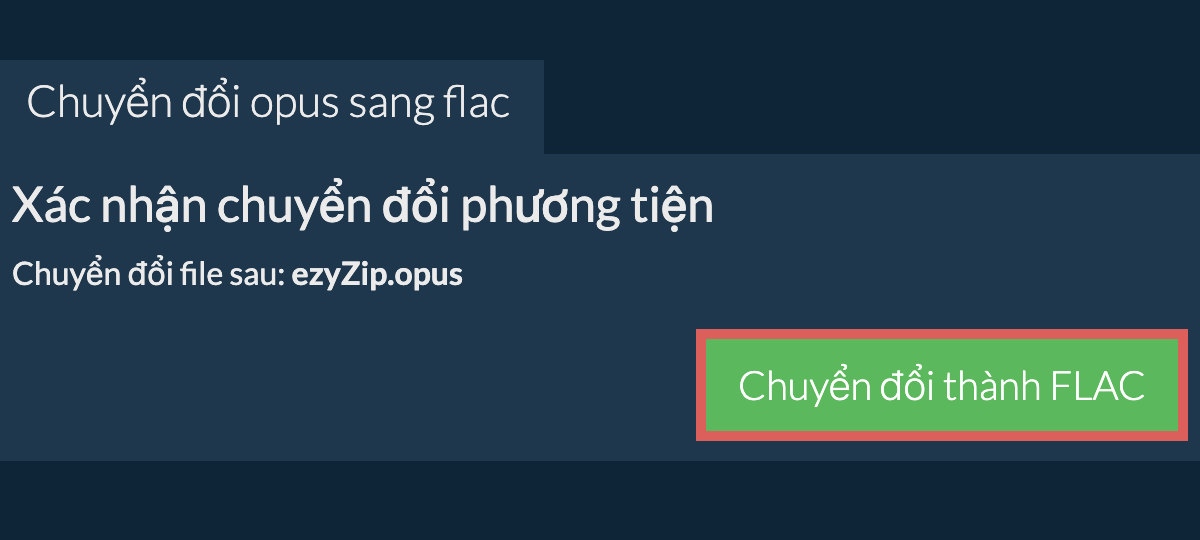 Chuyển đổi thành FLAC