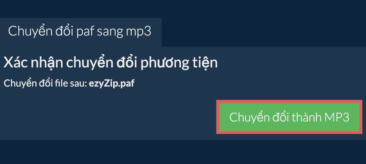 Chuyển đổi thành MP3