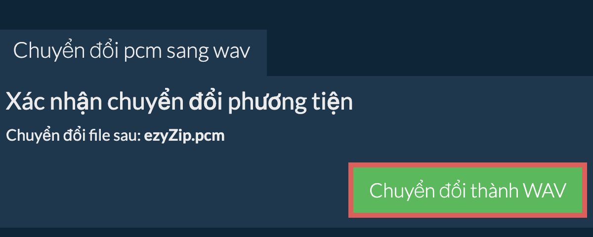 Chuyển đổi thành WAV