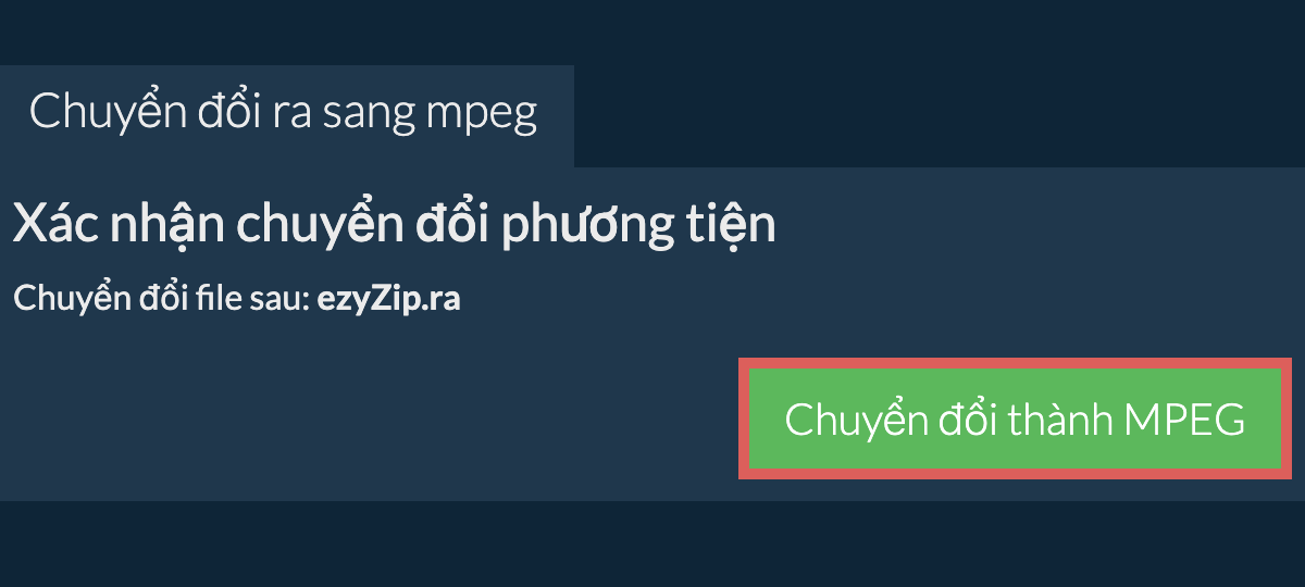 Chuyển đổi thành MPEG