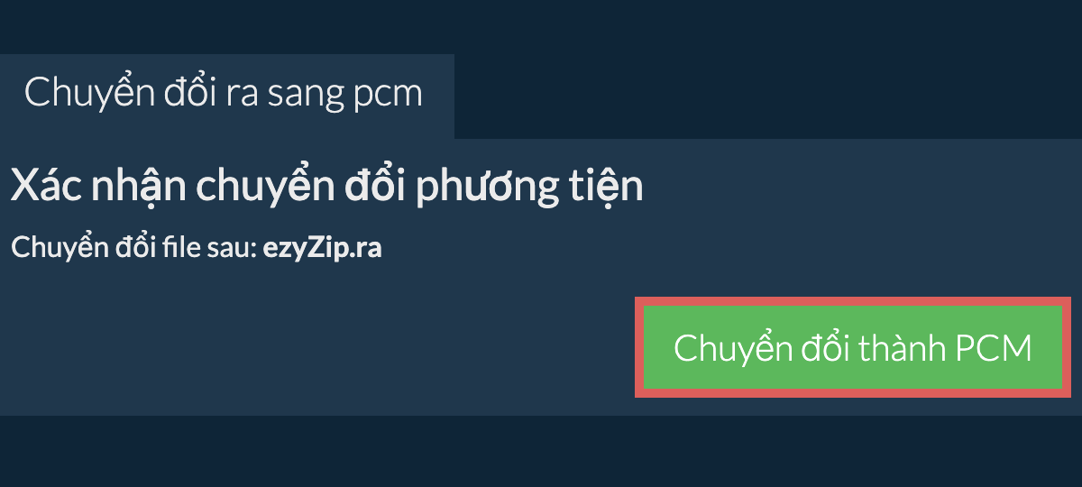 Chuyển đổi thành PCM