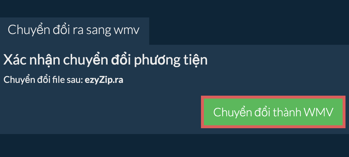 Chuyển đổi thành WMV