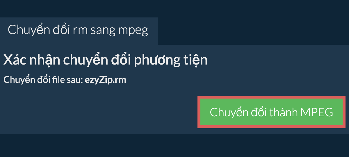 Chuyển đổi thành MPEG