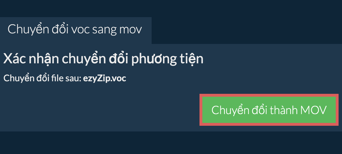 Chuyển đổi thành MOV