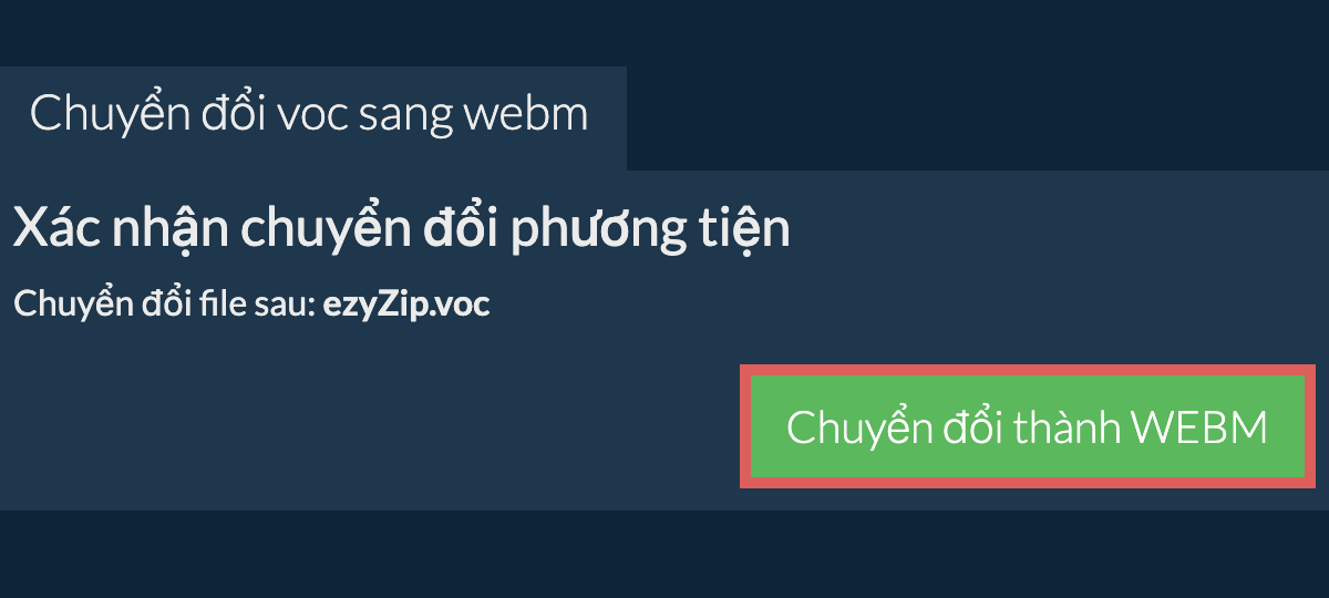 Chuyển đổi thành WEBM