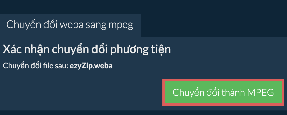 Chuyển đổi thành MPEG