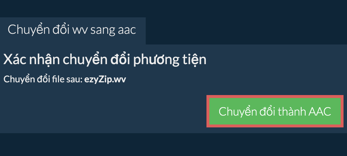 Chuyển đổi thành AAC