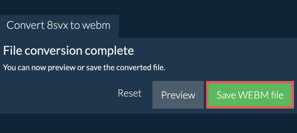 Convert to WEBM