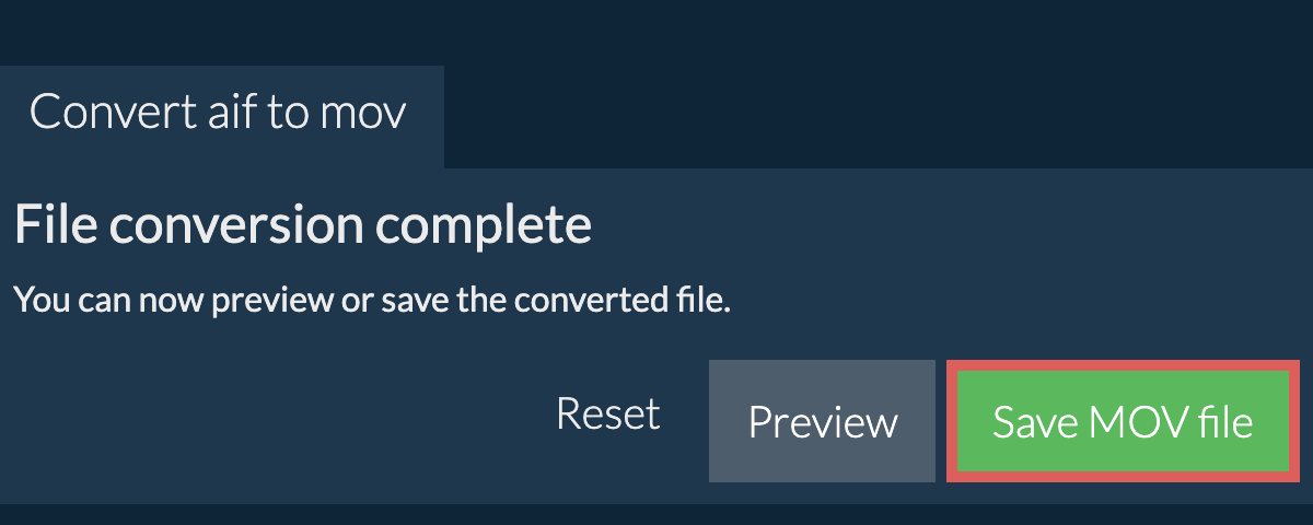 Convert to MOV