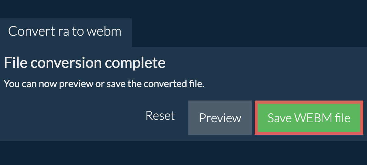 Convert to WEBM