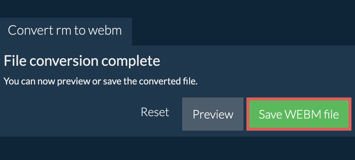 Convert to WEBM