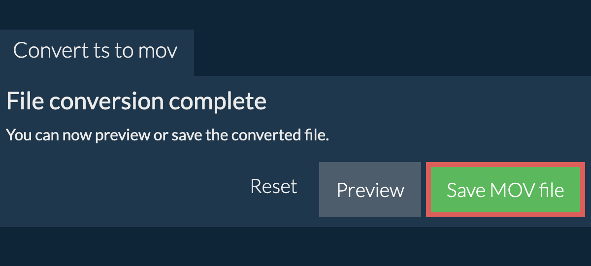 Convert to MOV
