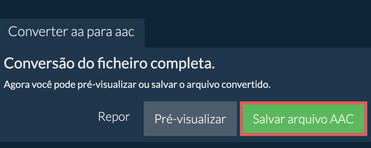 Converter em AAC