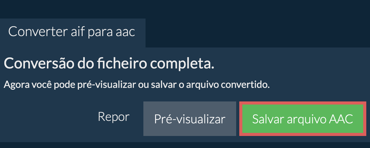 Converter em AAC