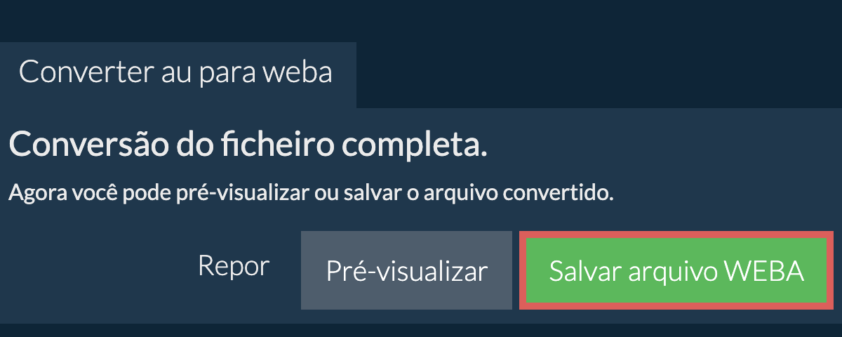 Converter em WEBA