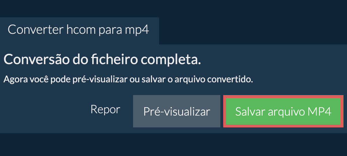 Converter em MP4