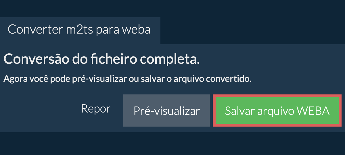 Converter em WEBA