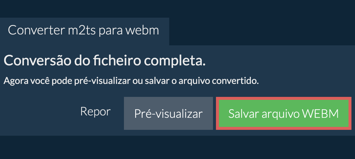 Converter em WEBM