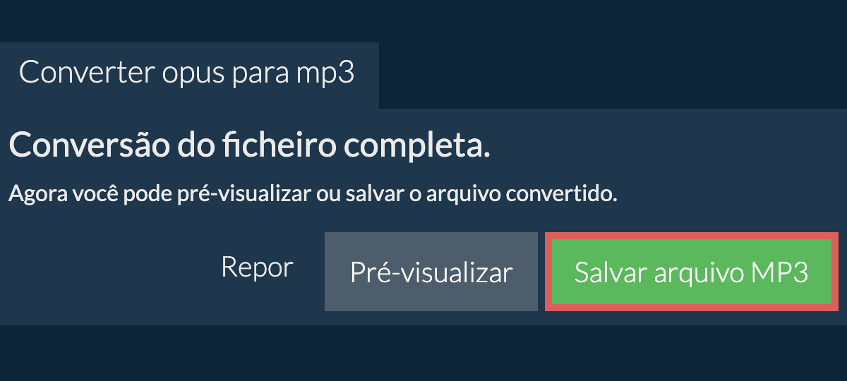 Converter em MP3