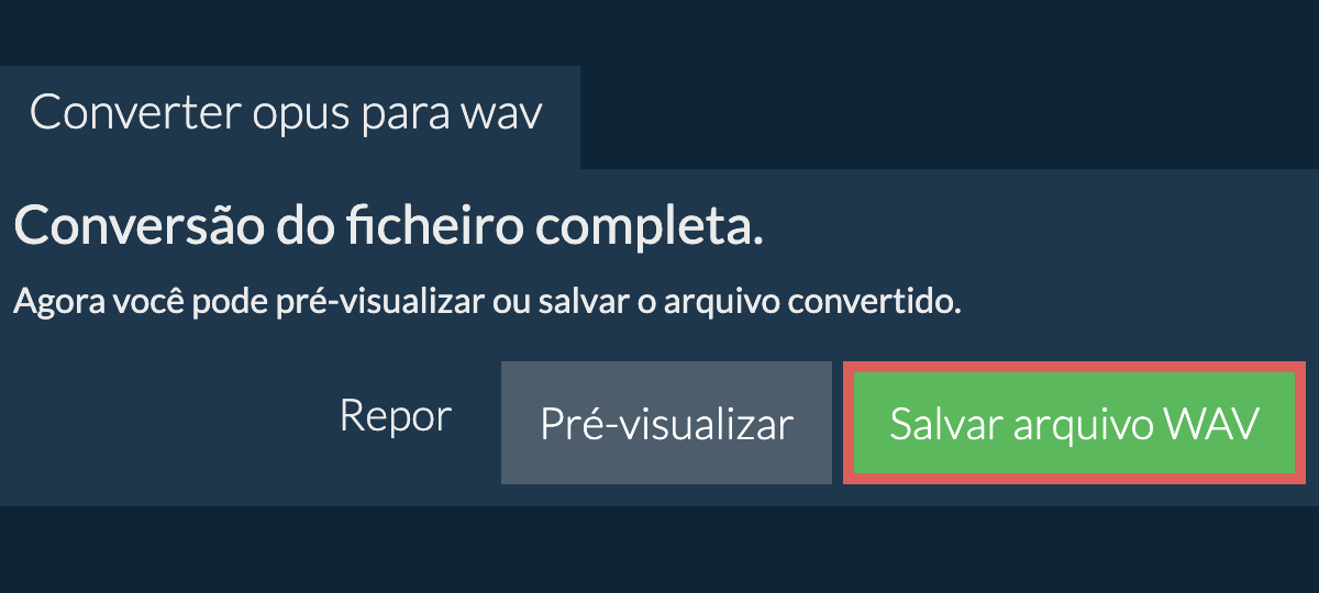 Converter em WAV