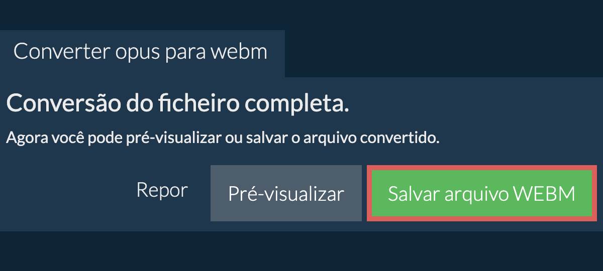 Converter em WEBM