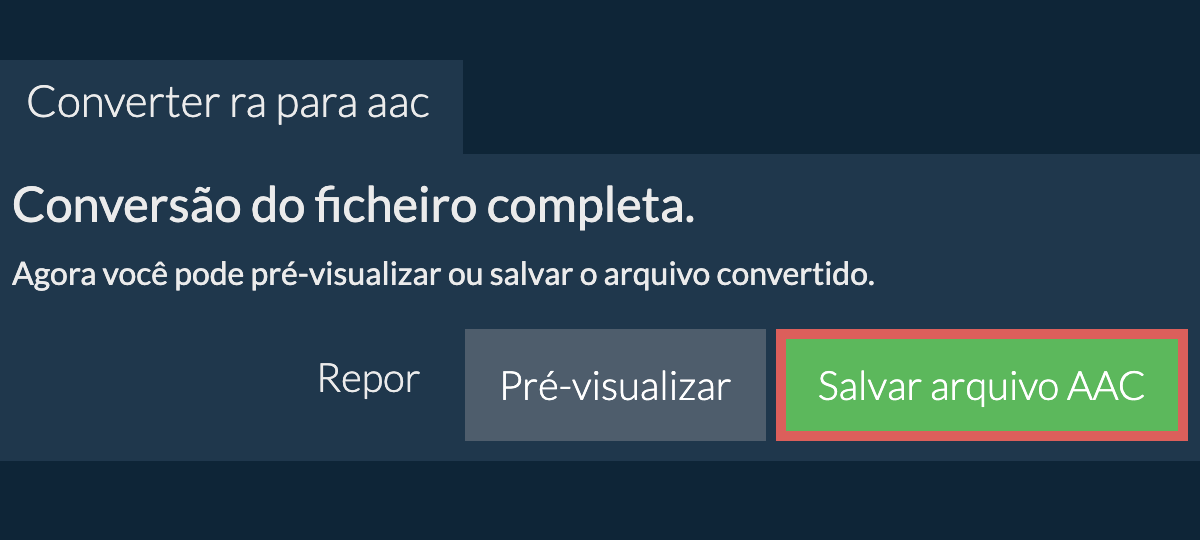Converter em AAC