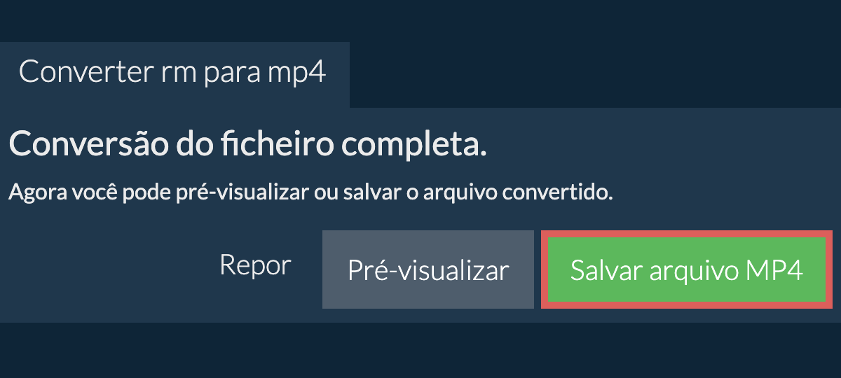 Converter em MP4