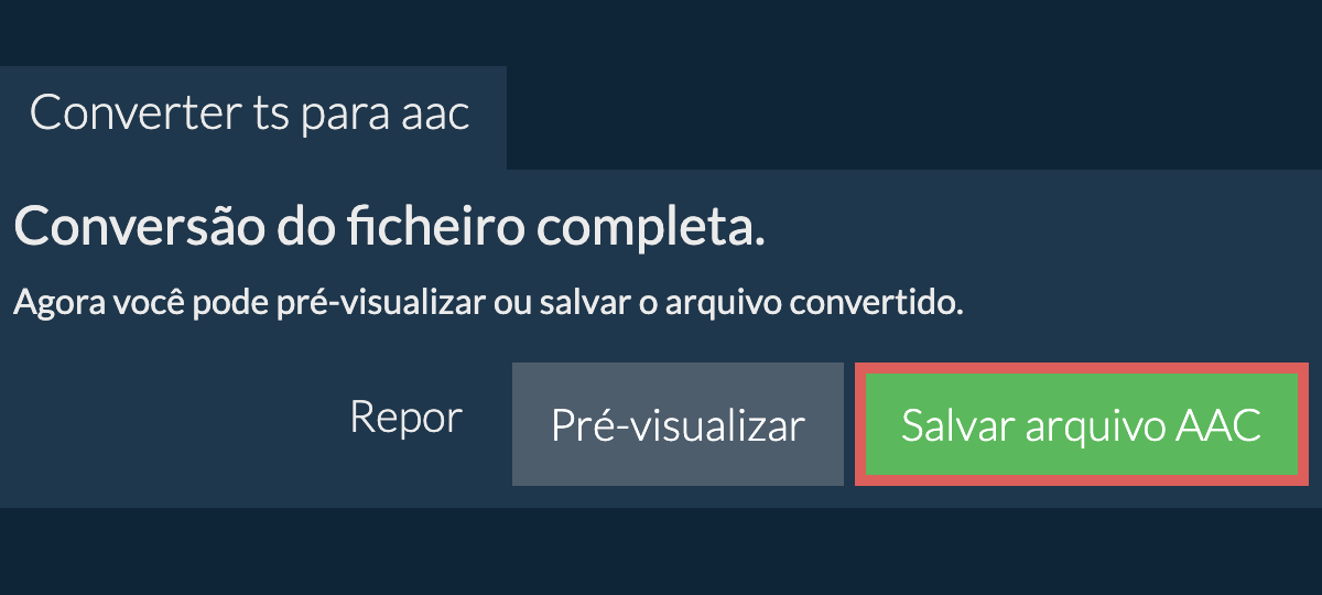 Converter em AAC