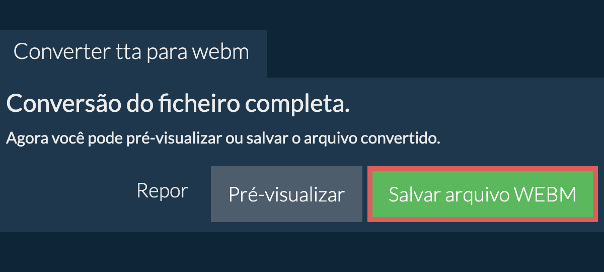 Converter em WEBM