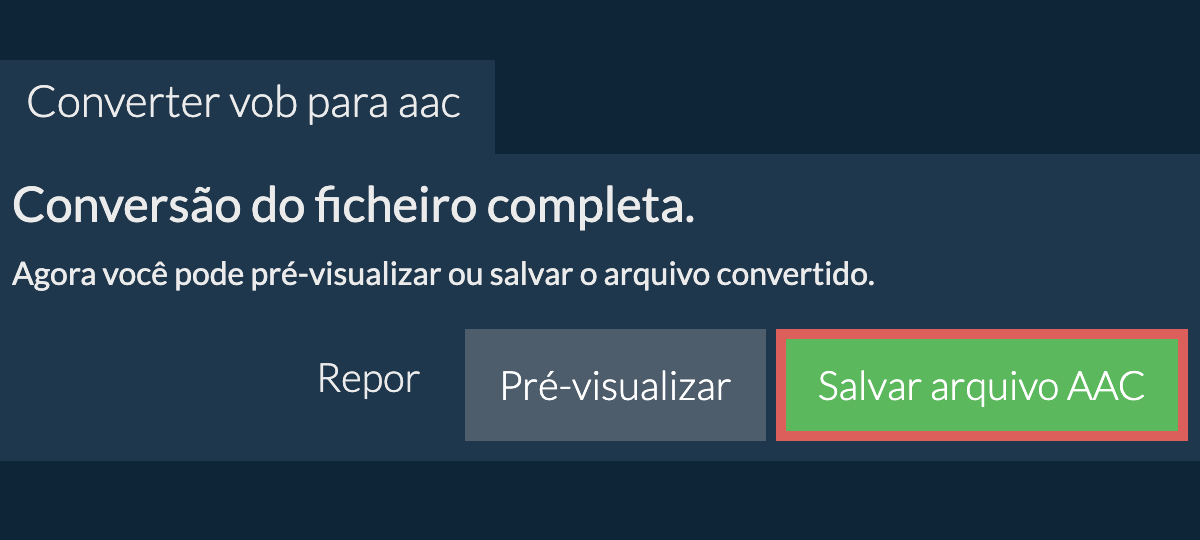 Converter em AAC