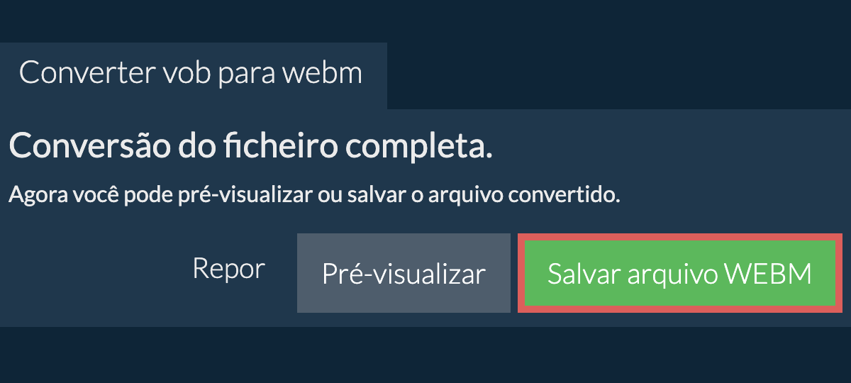 Converter em WEBM