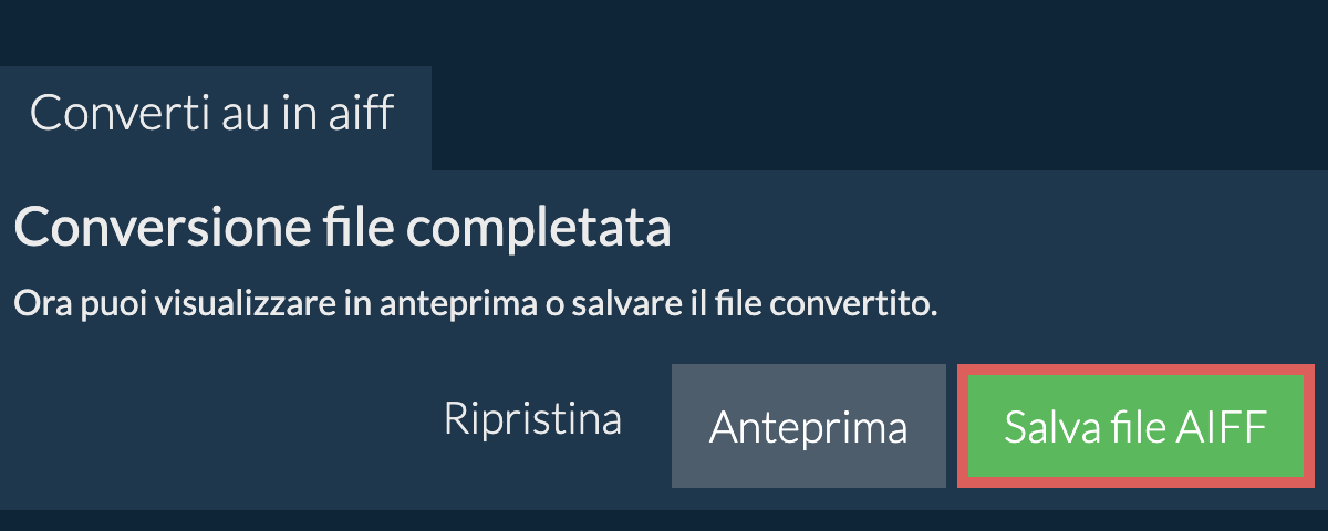 Converti in AIFF