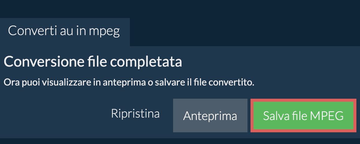 Converti in MPEG