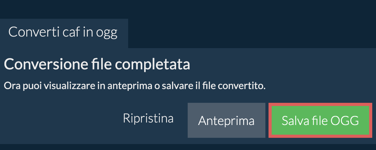Converti in OGG