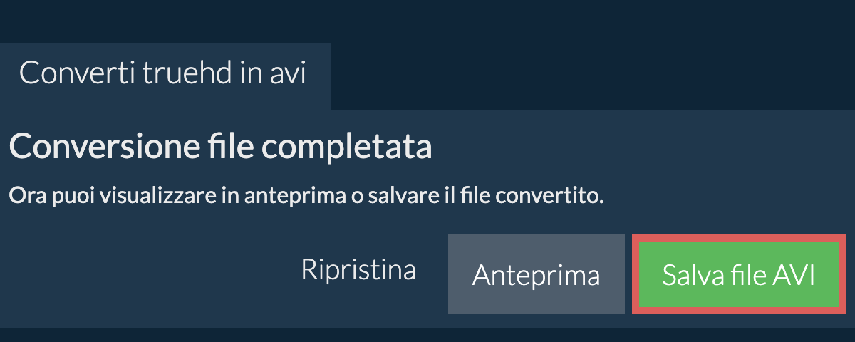 Converti in AVI