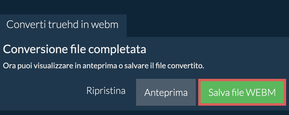 Converti in WEBM